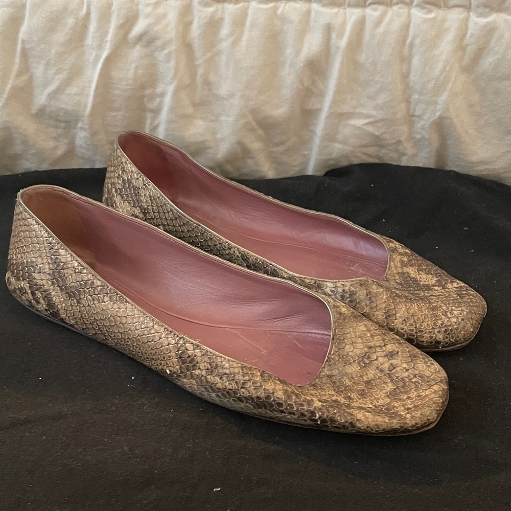 Jean-Michel Cazabat Snakeskin Women Flats